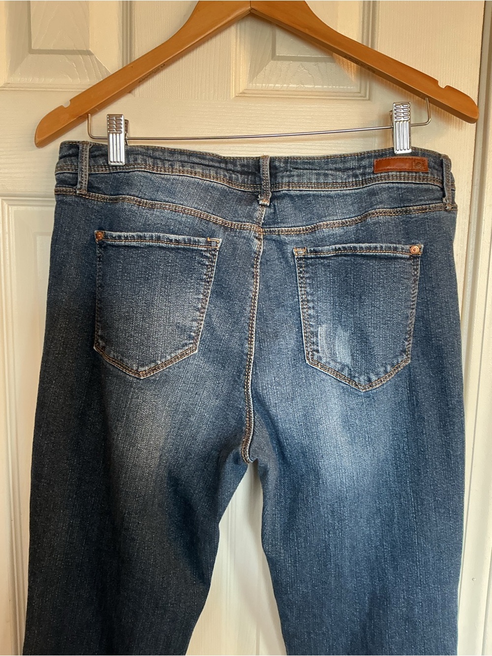 lei Junior's/Women’s Dark Blue Distressed Classic Skinny Button Up Jeans Size 15 - Picture 6 of 13